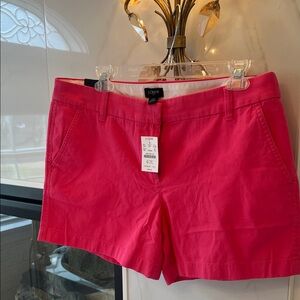 J. Crew 5” Bright Pink Cotton Chino Bermuda Shorts